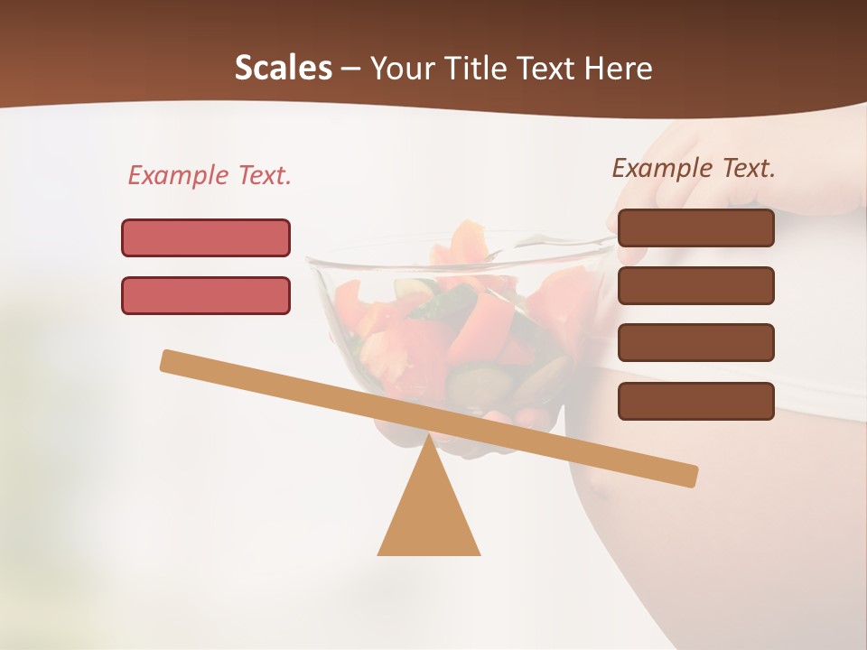 A Pregnant Woman Holding A Bowl Of Vegetables PowerPoint Template