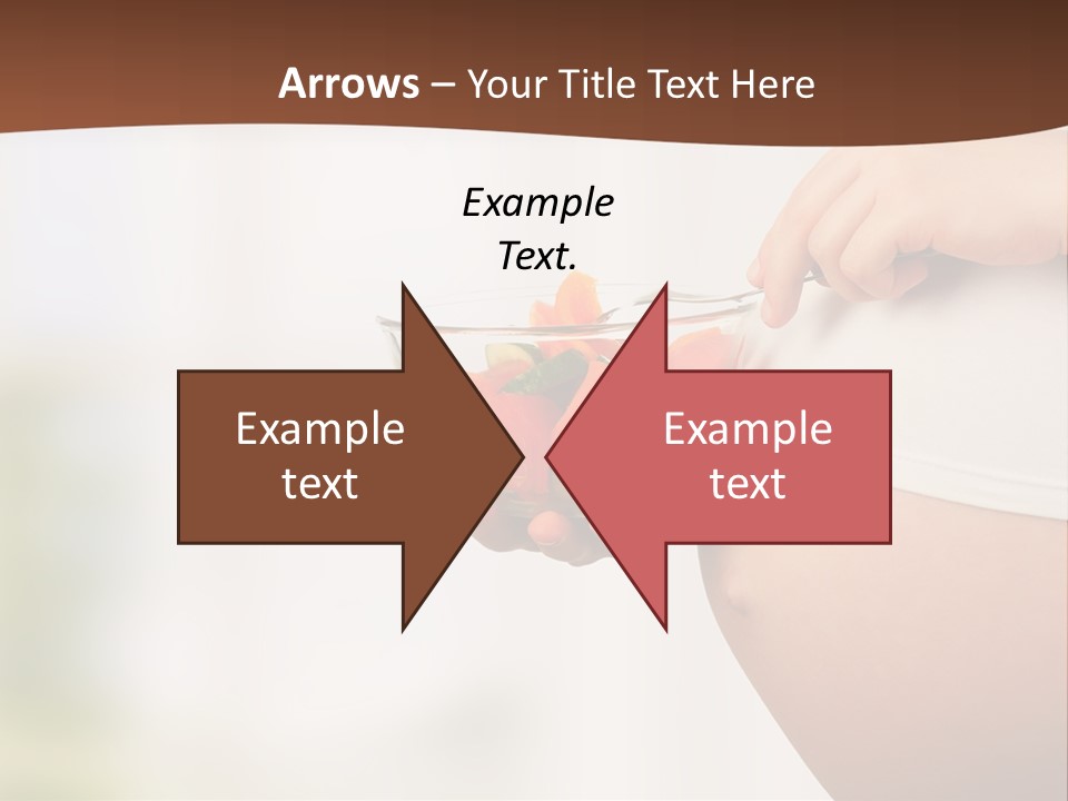 A Pregnant Woman Holding A Bowl Of Vegetables PowerPoint Template