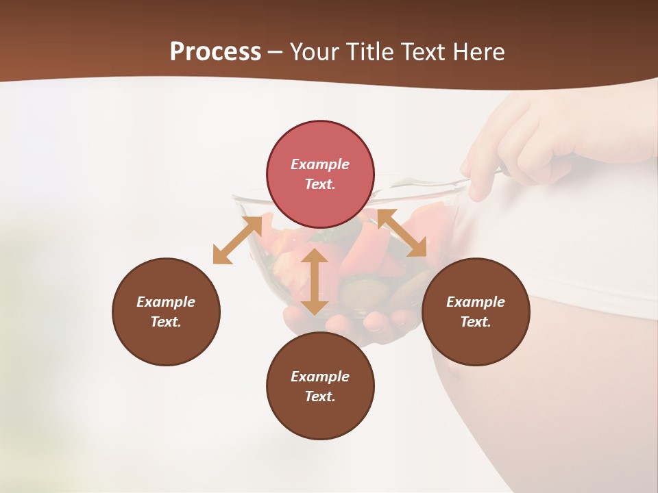 A Pregnant Woman Holding A Bowl Of Vegetables PowerPoint Template