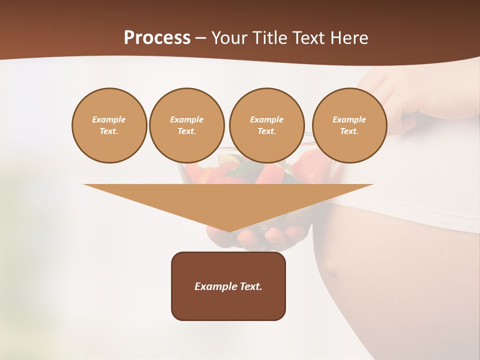 A Pregnant Woman Holding A Bowl Of Vegetables PowerPoint Template