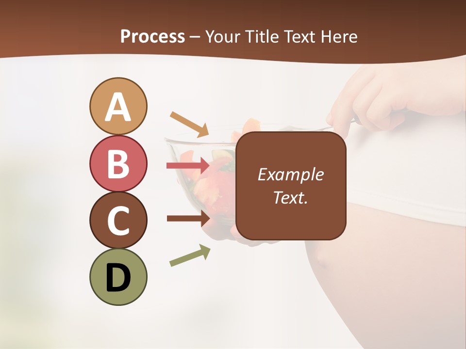 A Pregnant Woman Holding A Bowl Of Vegetables PowerPoint Template