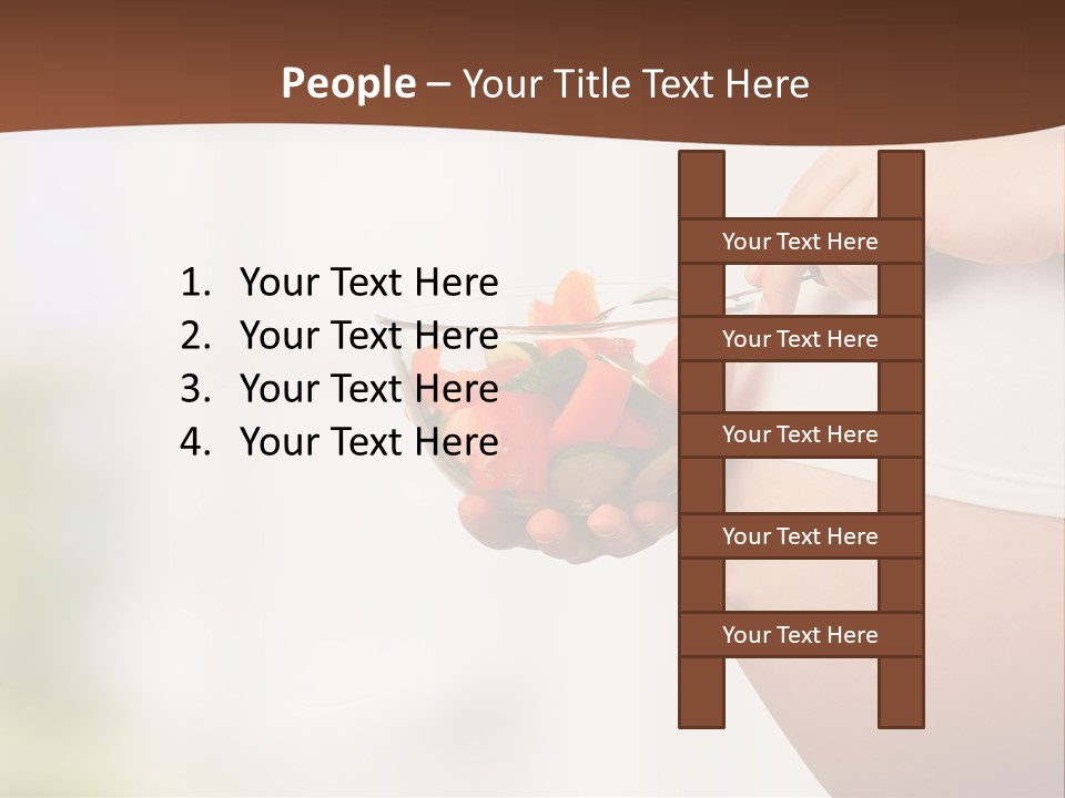 A Pregnant Woman Holding A Bowl Of Vegetables PowerPoint Template