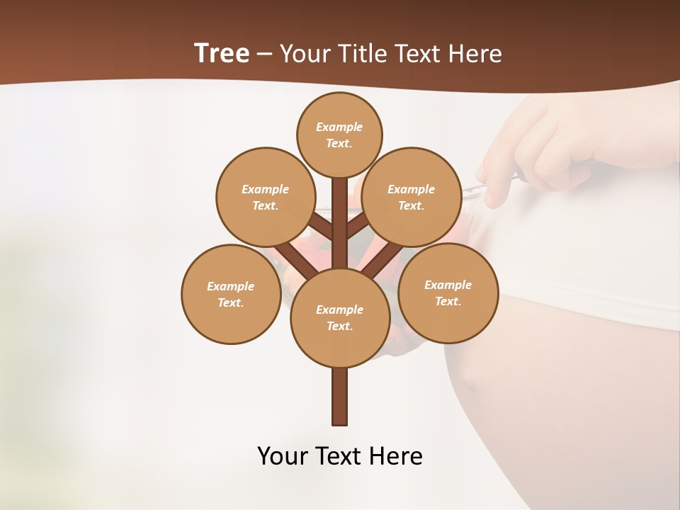 A Pregnant Woman Holding A Bowl Of Vegetables PowerPoint Template