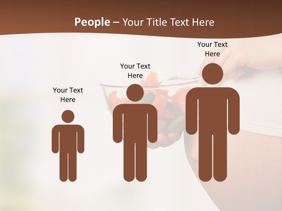 A Pregnant Woman Holding A Bowl Of Vegetables PowerPoint Template