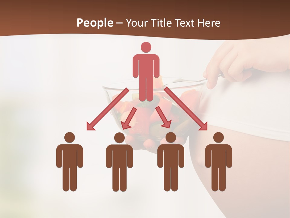 A Pregnant Woman Holding A Bowl Of Vegetables PowerPoint Template