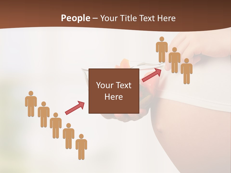 A Pregnant Woman Holding A Bowl Of Vegetables PowerPoint Template