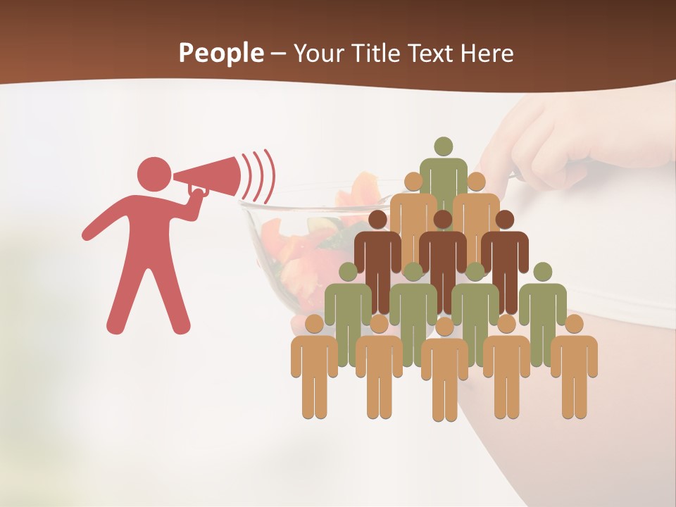 A Pregnant Woman Holding A Bowl Of Vegetables PowerPoint Template