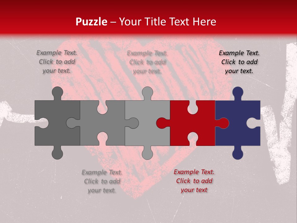 A Red Heart On A Black And Red Background PowerPoint Template