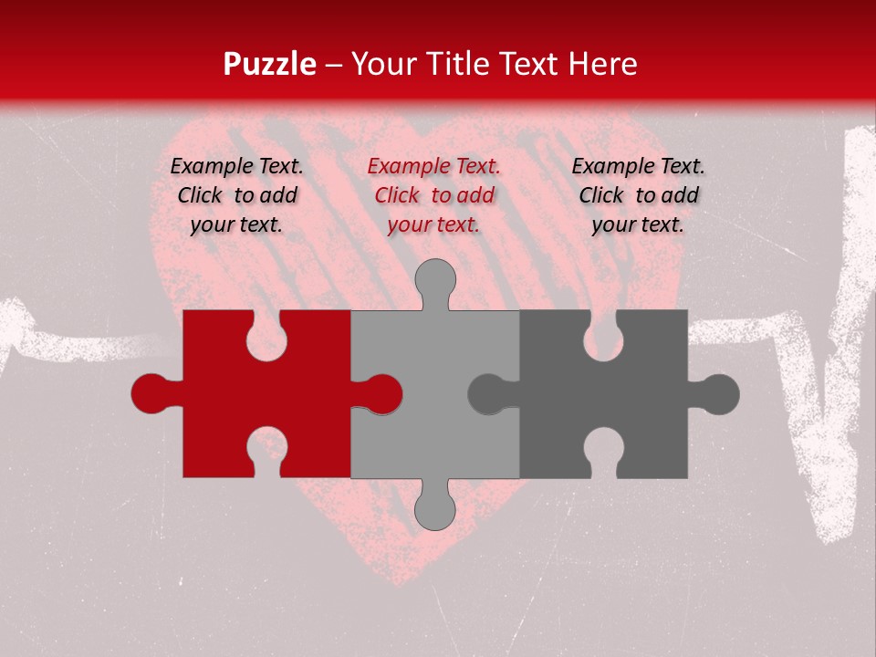 A Red Heart On A Black And Red Background PowerPoint Template