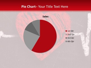 A Red Heart On A Black And Red Background PowerPoint Template