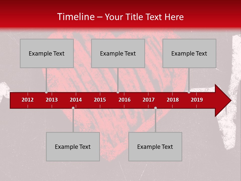 A Red Heart On A Black And Red Background PowerPoint Template