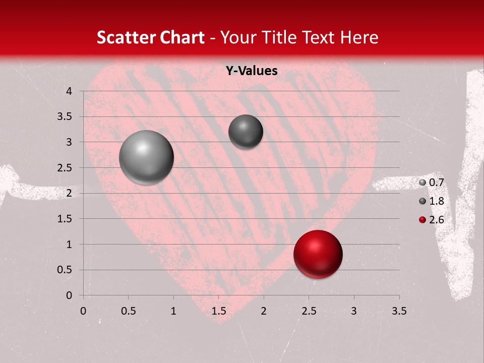 A Red Heart On A Black And Red Background PowerPoint Template