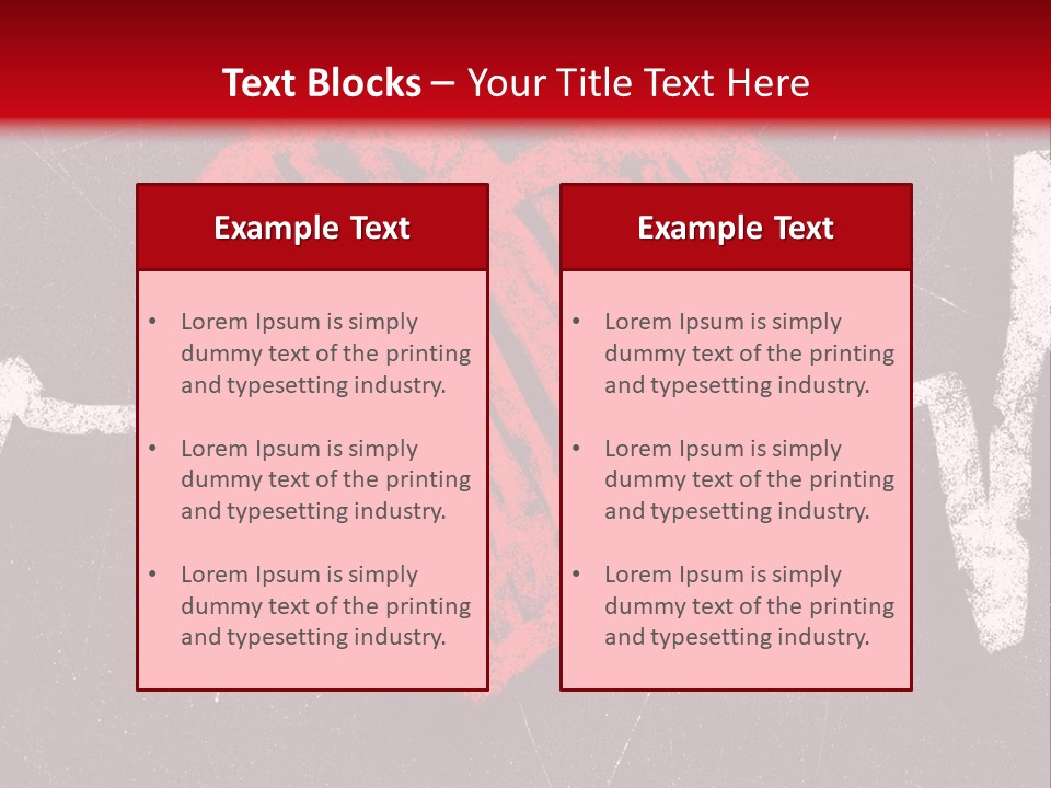 A Red Heart On A Black And Red Background PowerPoint Template