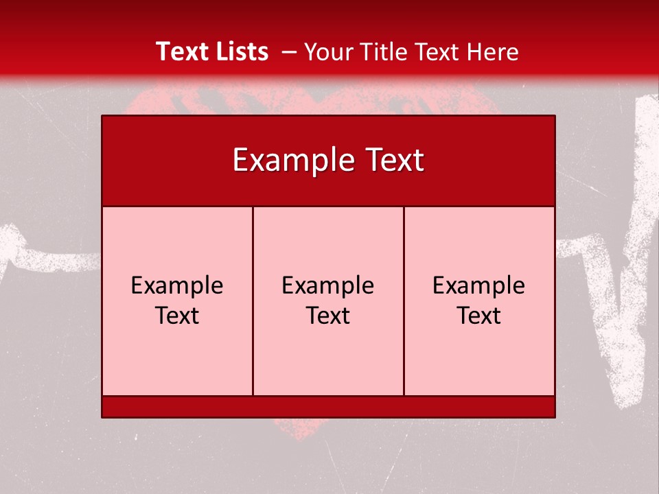 A Red Heart On A Black And Red Background PowerPoint Template