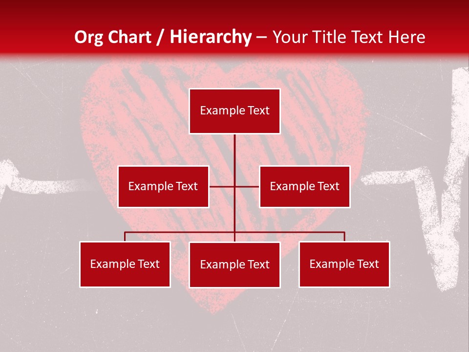 A Red Heart On A Black And Red Background PowerPoint Template