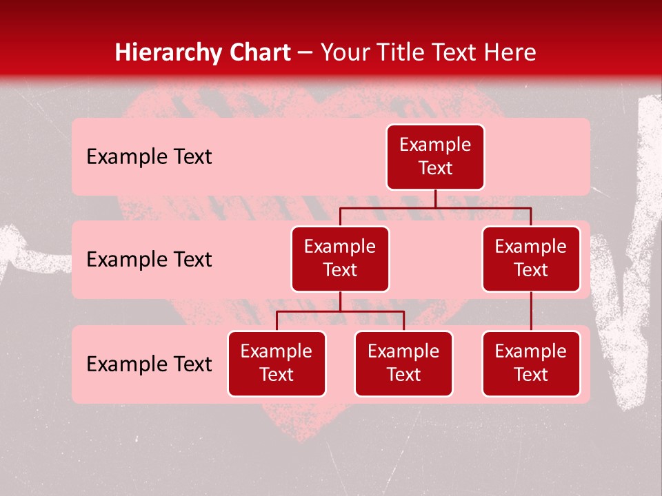A Red Heart On A Black And Red Background PowerPoint Template