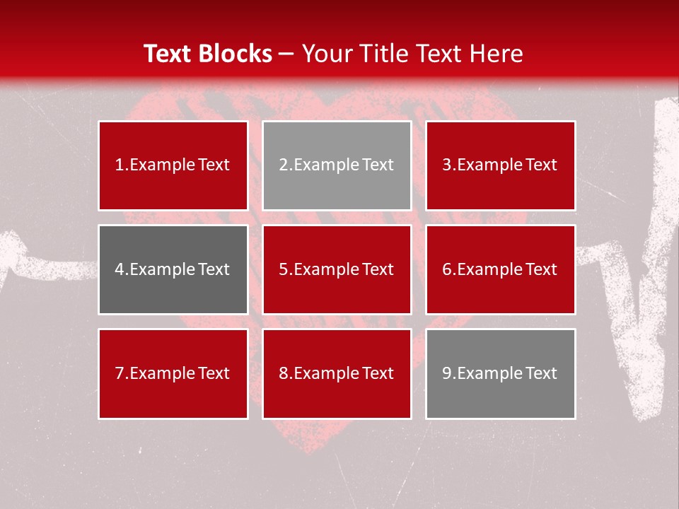 A Red Heart On A Black And Red Background PowerPoint Template