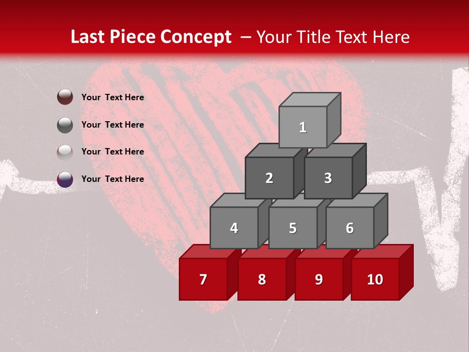 A Red Heart On A Black And Red Background PowerPoint Template