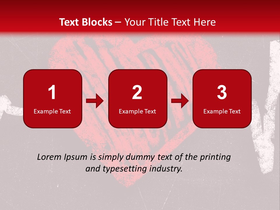 A Red Heart On A Black And Red Background PowerPoint Template