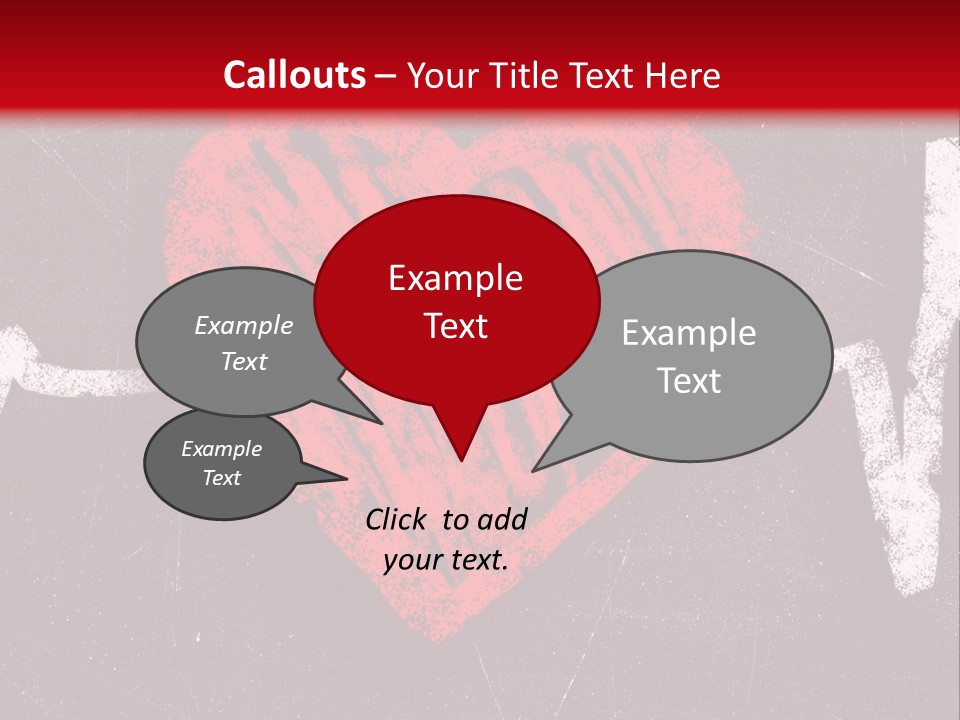 A Red Heart On A Black And Red Background PowerPoint Template