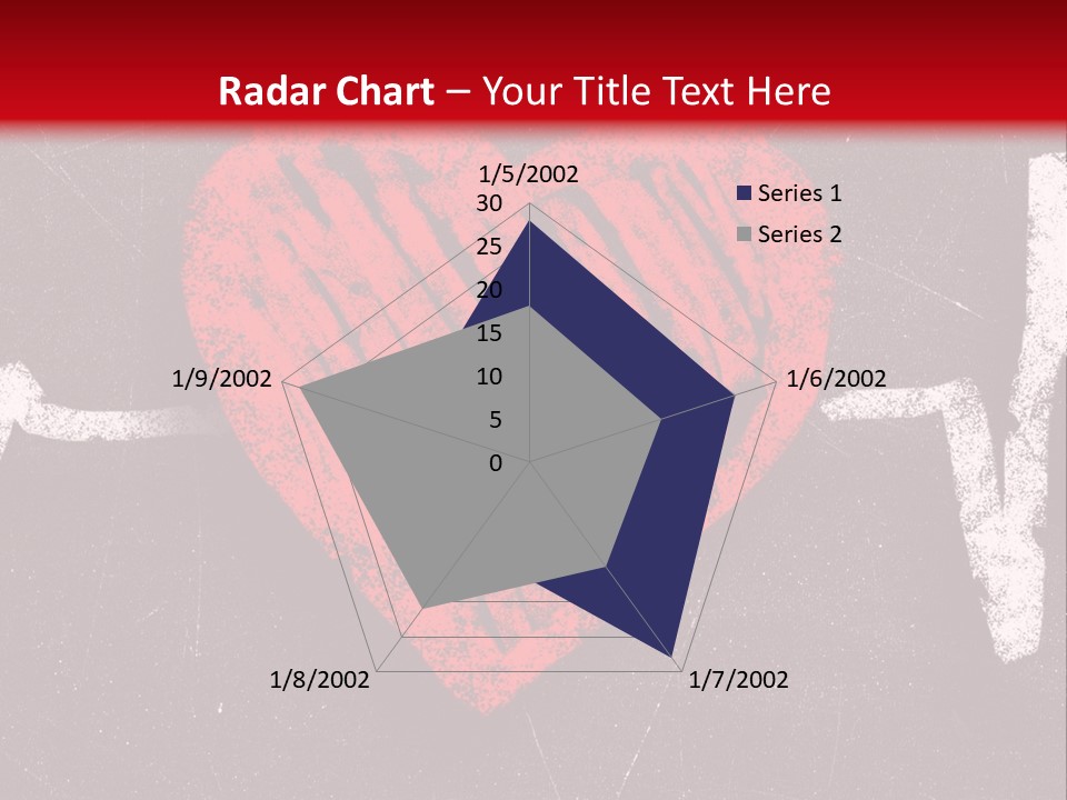 A Red Heart On A Black And Red Background PowerPoint Template