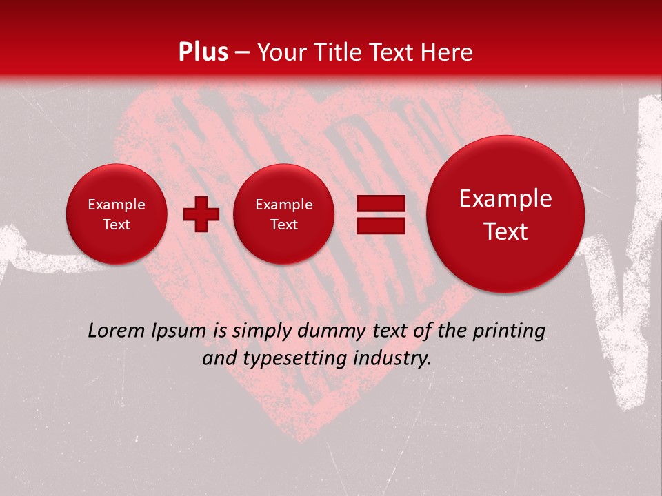 A Red Heart On A Black And Red Background PowerPoint Template