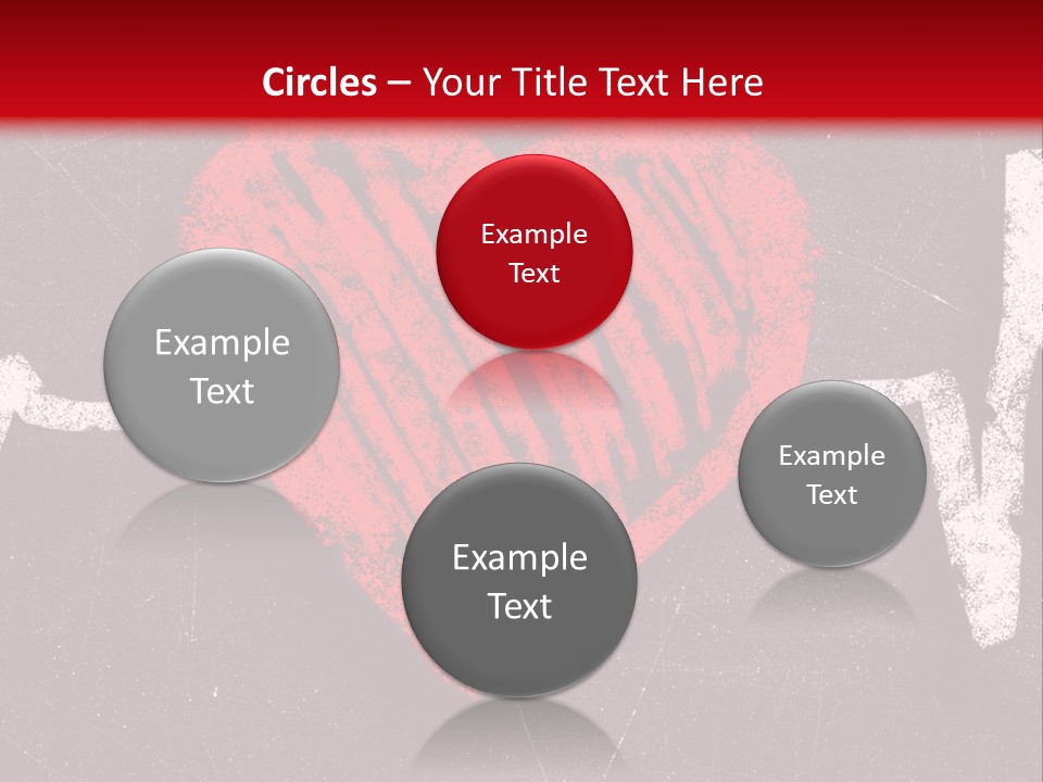 A Red Heart On A Black And Red Background PowerPoint Template