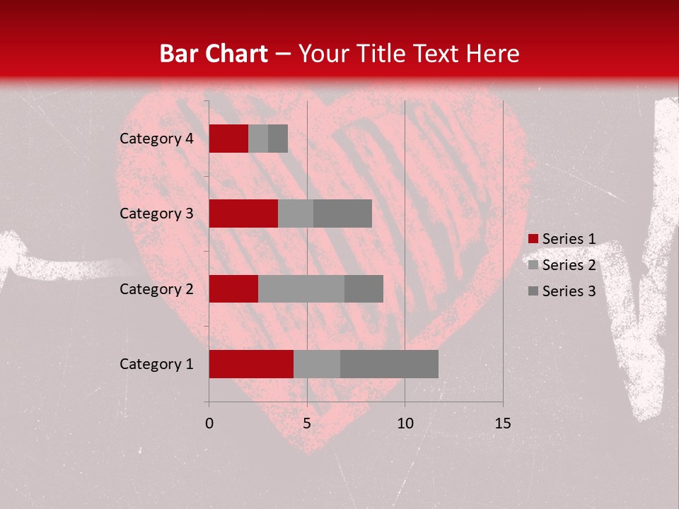 A Red Heart On A Black And Red Background PowerPoint Template