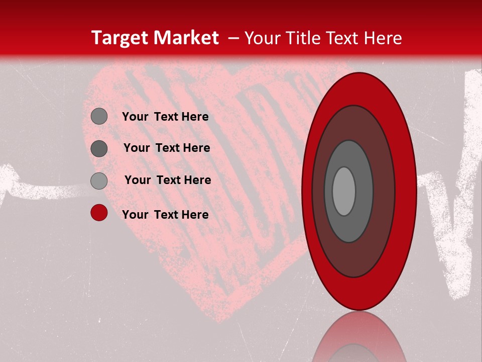 A Red Heart On A Black And Red Background PowerPoint Template