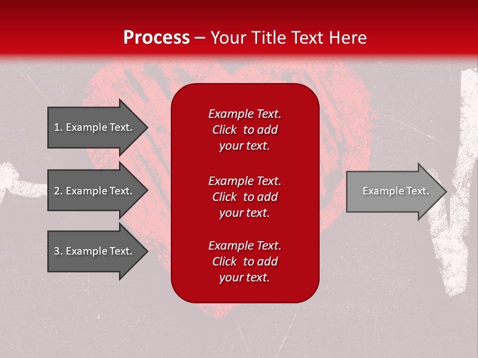 A Red Heart On A Black And Red Background PowerPoint Template
