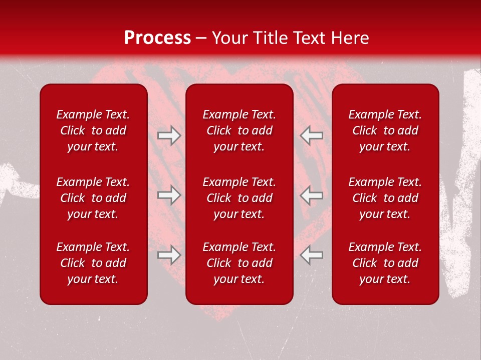 A Red Heart On A Black And Red Background PowerPoint Template