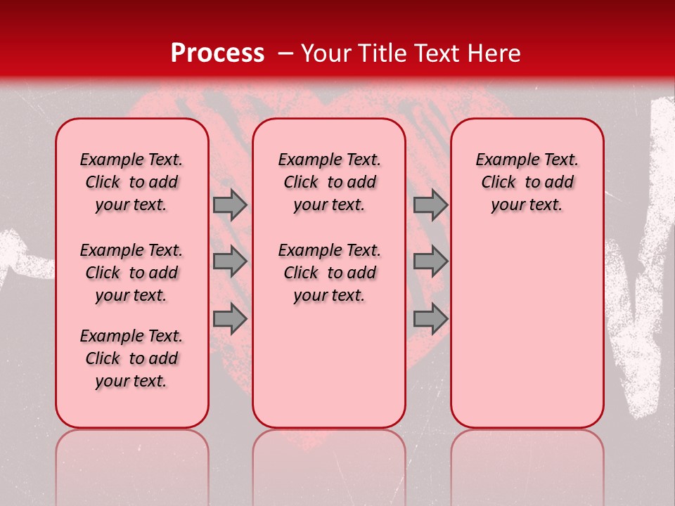 A Red Heart On A Black And Red Background PowerPoint Template