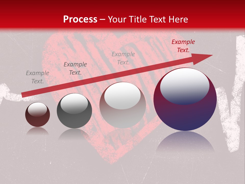 A Red Heart On A Black And Red Background PowerPoint Template