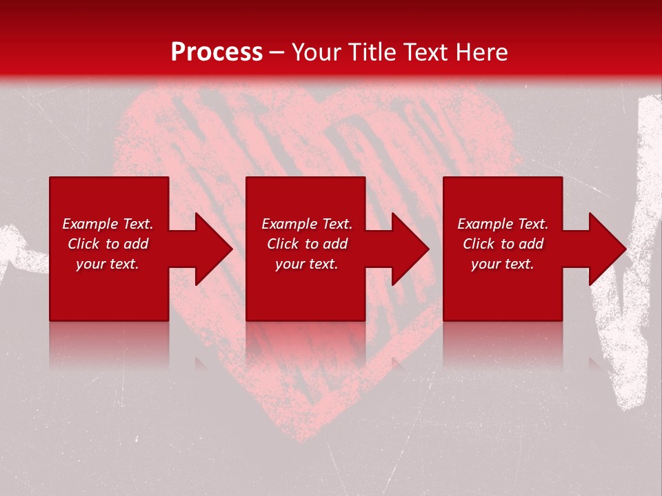 A Red Heart On A Black And Red Background PowerPoint Template