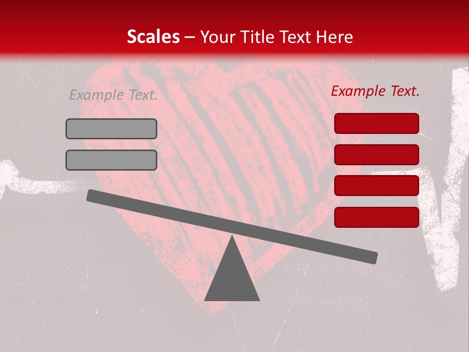 A Red Heart On A Black And Red Background PowerPoint Template