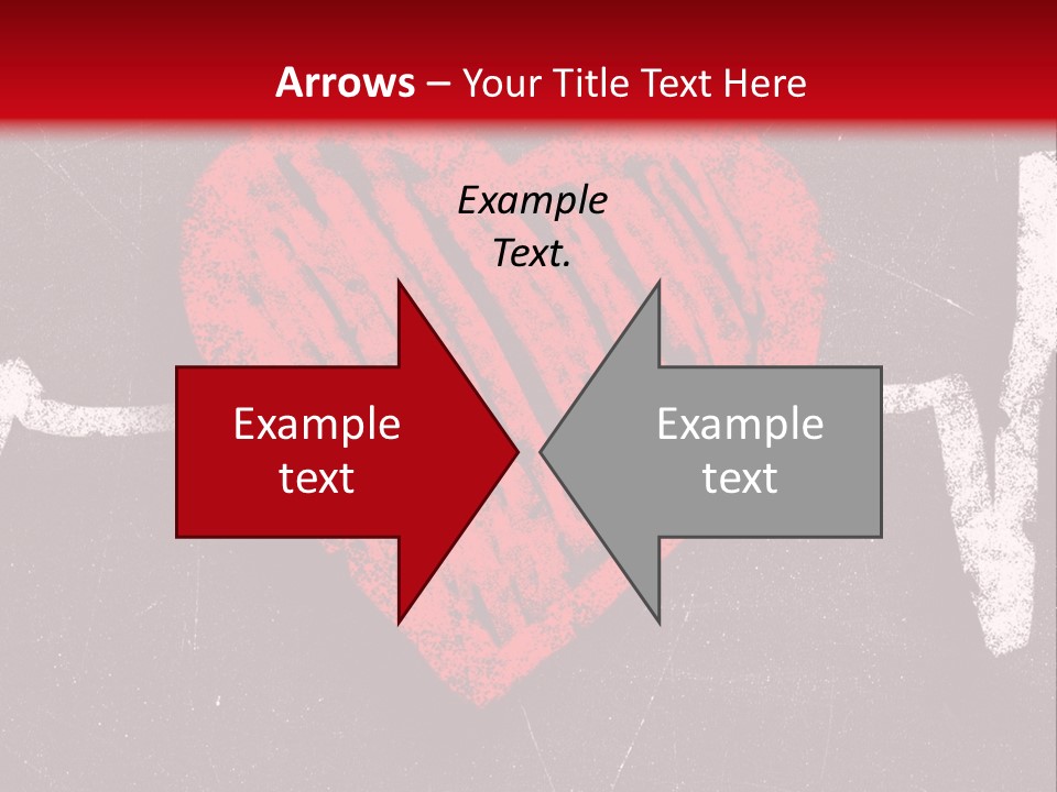 A Red Heart On A Black And Red Background PowerPoint Template