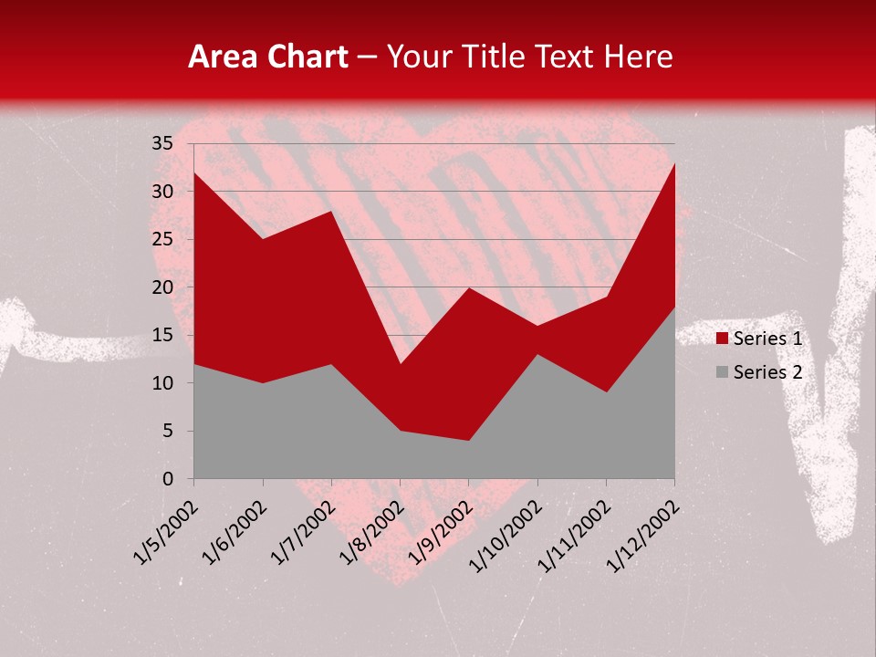A Red Heart On A Black And Red Background PowerPoint Template