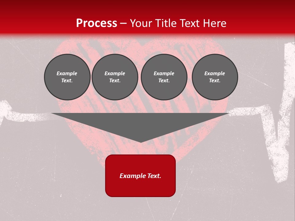 A Red Heart On A Black And Red Background PowerPoint Template