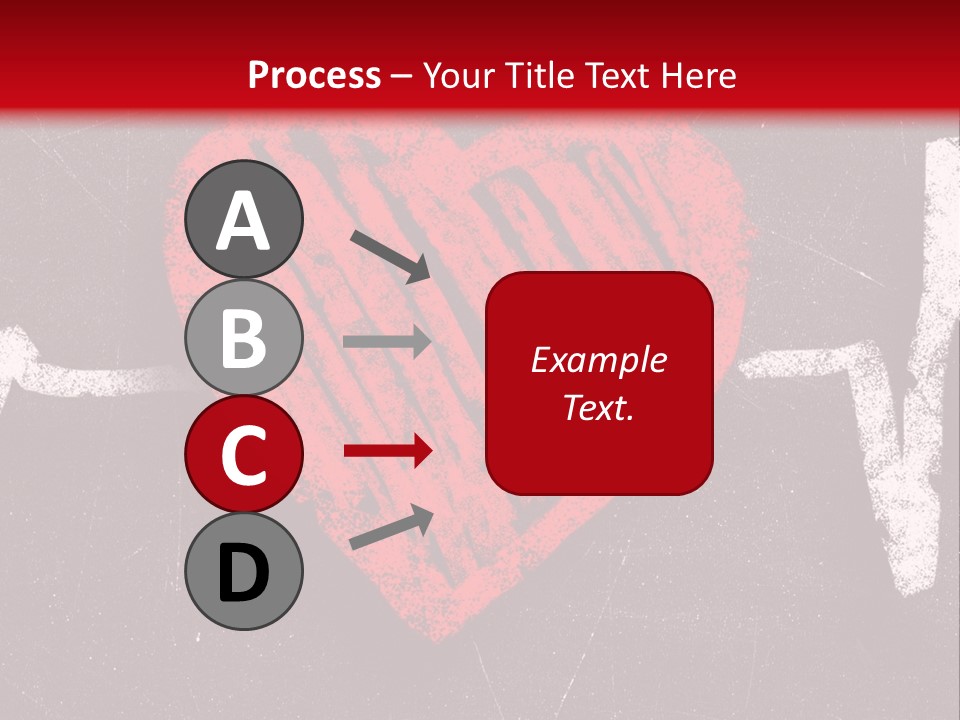 A Red Heart On A Black And Red Background PowerPoint Template