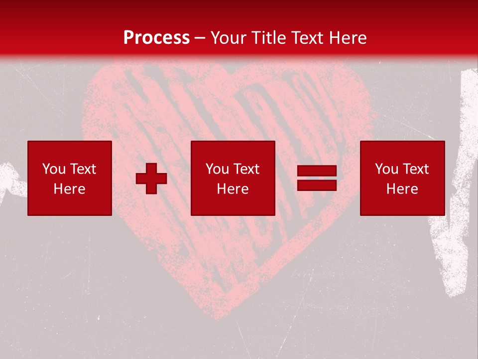 A Red Heart On A Black And Red Background PowerPoint Template