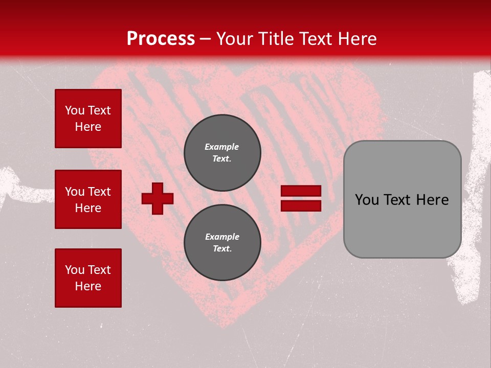 A Red Heart On A Black And Red Background PowerPoint Template