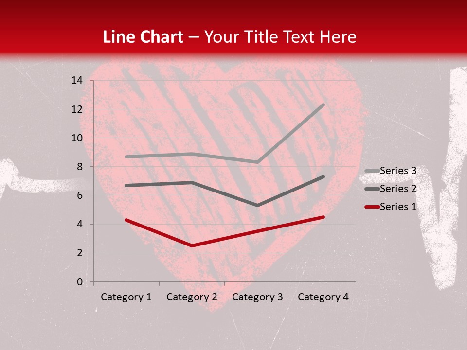 A Red Heart On A Black And Red Background PowerPoint Template