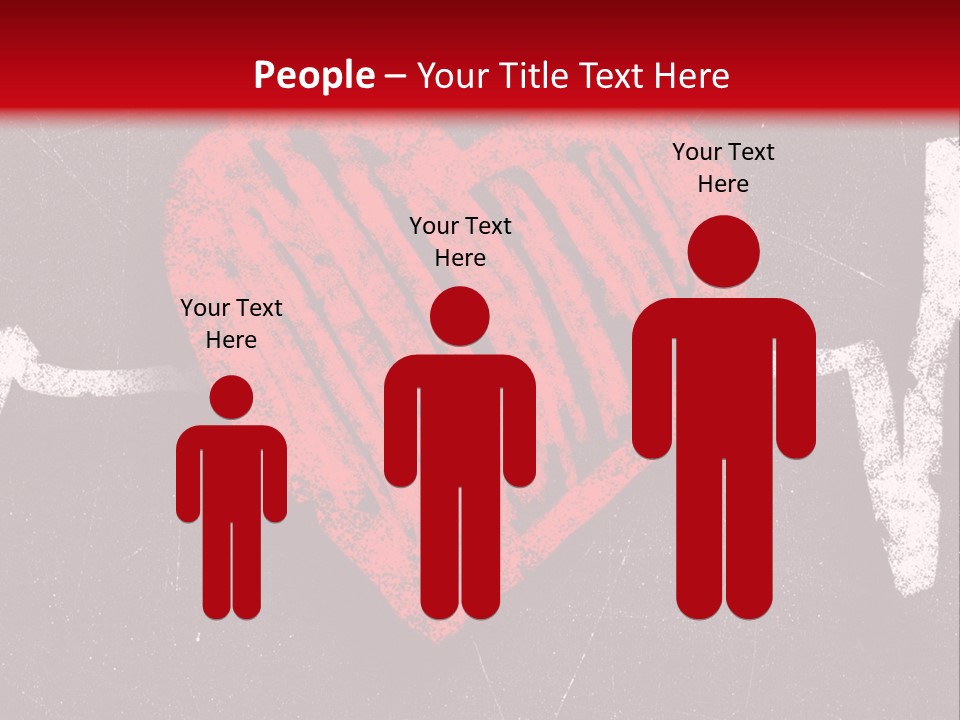 A Red Heart On A Black And Red Background PowerPoint Template