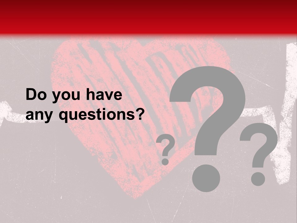 A Red Heart On A Black And Red Background PowerPoint Template