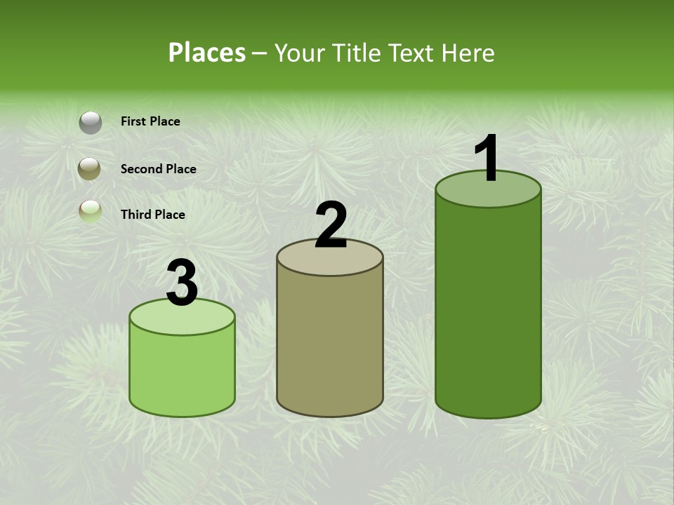 A Bunch Of Green Pine Needles Powerpoint Template PowerPoint Template