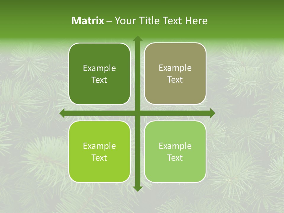 A Bunch Of Green Pine Needles Powerpoint Template PowerPoint Template