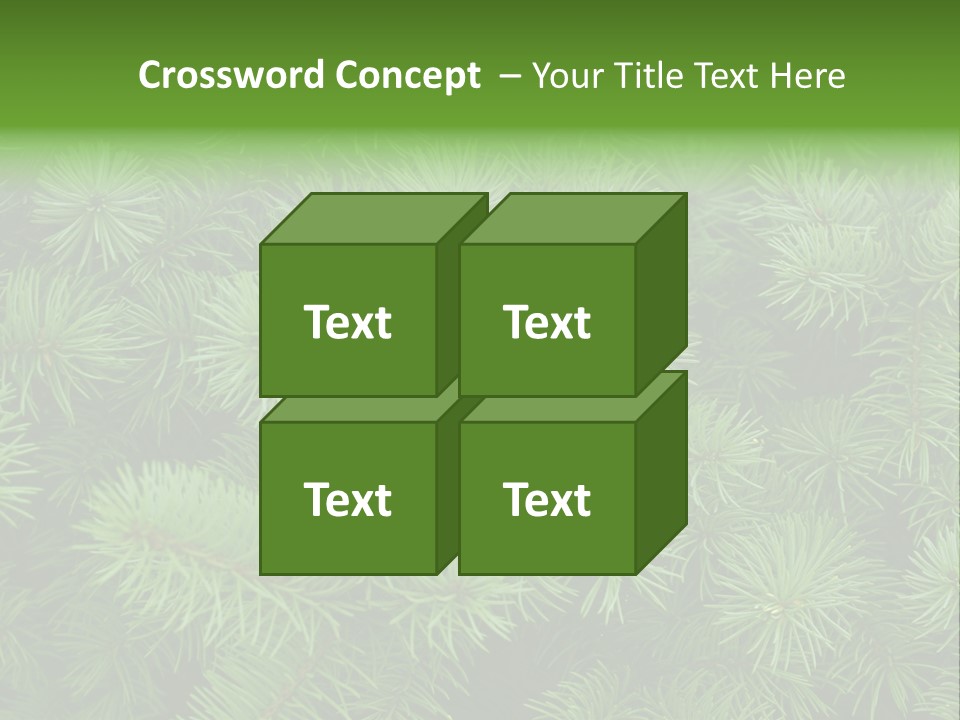 A Bunch Of Green Pine Needles Powerpoint Template PowerPoint Template