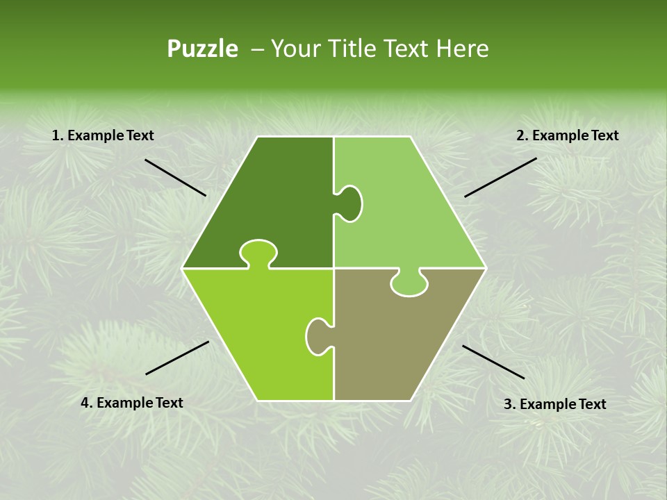 A Bunch Of Green Pine Needles Powerpoint Template PowerPoint Template