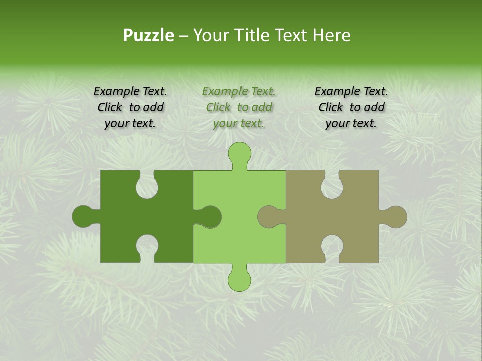 A Bunch Of Green Pine Needles Powerpoint Template PowerPoint Template