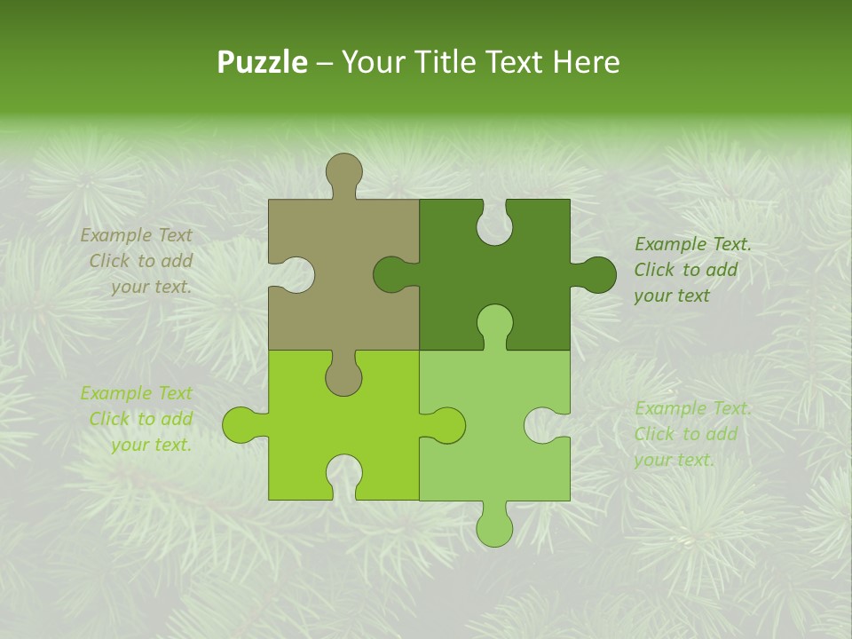 A Bunch Of Green Pine Needles Powerpoint Template PowerPoint Template